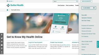 
                            2. Get to Know My Health Online | Sutter Health