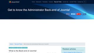 
                            6. Get to know the Administrator Back-end of Joomla! …