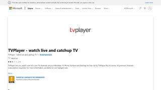 
                            8. Get TVPlayer - watch live and catchup TV - Microsoft Store ...