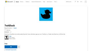 
                            9. Get TwitDuck - Microsoft Store