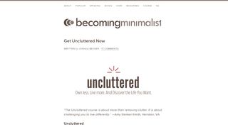 
                            6. Get Uncluttered in 2018 - Becoming Minimalist