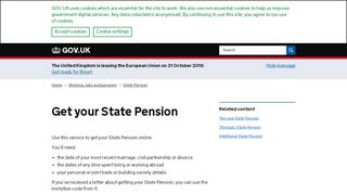 
                            7. Get your State Pension - GOV.UK