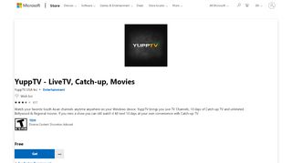 
                            2. Get YuppTV - LiveTV, Catch-up, Movies - Microsoft Store