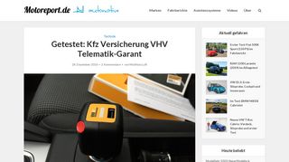 
                            5. Getestet: Kfz Versicherung VHV Telematik-Garant » Motoreport