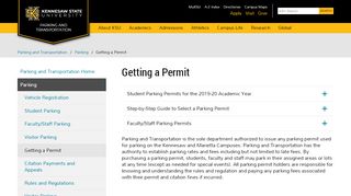 
                            3. Getting a Permit - Parking and Transportation | KSU