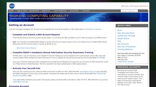 
                            3. Getting an Account - NASA Advanced Supercomputing Division