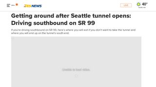 
                            5. Getting around after Seattle tunnel opens: Driving southbound on SR 99