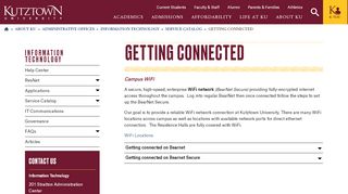 
                            1. Getting Connected - Kutztown University