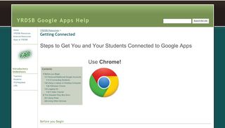 
                            5. Getting Connected - YRDSB Google Apps Help - Google Sites