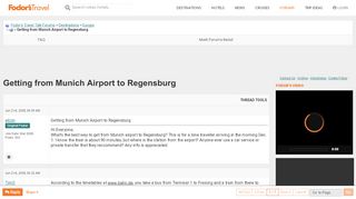 
                            8. Getting from Munich Airport to Regensburg - Fodor's Travel ...