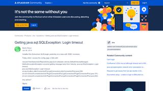 
                            3. Getting java.sql.SQLException: Login timeout