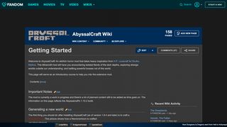 
                            1. Getting Started | AbyssalCraft Wiki | FANDOM powered by Wikia