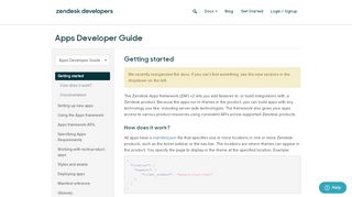 
                            8. Getting started - Apps Developer Guide - Zendesk Developer ...