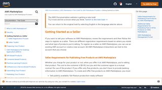 
                            3. Getting Started as a Seller - AWS Marketplace - AWS Documentation