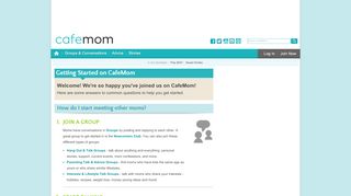 
                            2. Getting Started - CafeMom