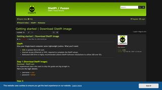 
                            1. Getting started | Download DietPi image - DietPi / Fuzon