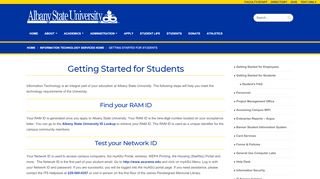 
                            2. Getting Started for Students - Albany State University