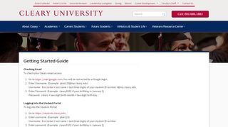 
                            3. Getting Started Guide | Cleary University