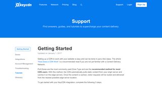 
                            4. Getting Started - KeyCDN Support