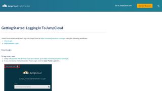
                            2. Getting Started: Logging In To JumpCloud - JumpCloud