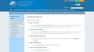 
                            3. Getting Started | Moorpark College