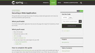 
                            4. Getting Started · Securing a Web Application - Spring