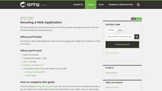 
                            2. Getting Started · Securing a Web Application - Spring