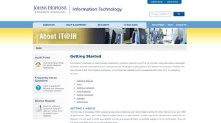 
                            9. Getting Started with IT@JH - Johns Hopkins University