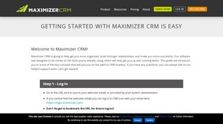 
                            2. Getting started with Maximizer CRM is easy - Maximizer CRM ...