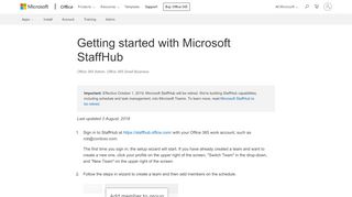 
                            4. Getting started with Microsoft StaffHub - Office 365