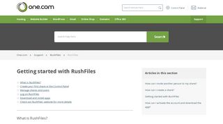 
                            3. Getting started with RushFiles – Support | One.com