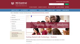 
                            2. Getting Started with Technology - Students - NCCU.edu