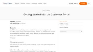 
                            3. Getting Started with the Customer Portal | Tableau Software