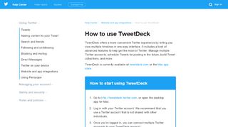 
                            3. Getting started with TweetDeck | Twitter Help Center