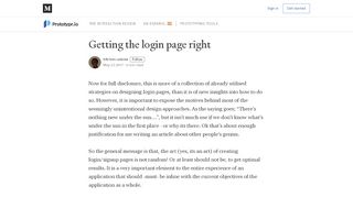 
                            3. Getting the login page right - Prototypr