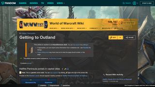 
                            3. Getting to Outland | WoWWiki | FANDOM powered by Wikia