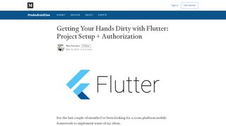 
                            8. Getting Your Hands Dirty with Flutter: Project Setup + Authorization