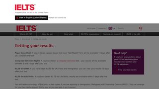 
                            11. Getting your results - IELTS Home of the English …