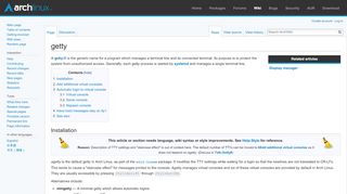 
                            6. getty - ArchWiki - Arch Linux