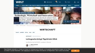 
                            3. Gewinnwarnung: Lottogewinn bringt Tipp24 kein …