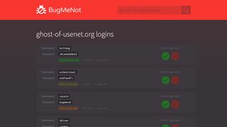 
                            7. ghost-of-usenet.org passwords - BugMeNot