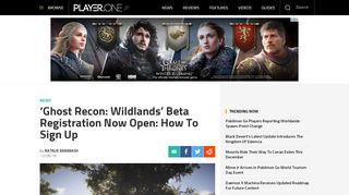 
                            9. ‘Ghost Recon: Wildlands’ Beta Registration Now …