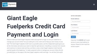 
                            7. Giant Eagle Fuelperks Credit Card Payment - Login - …