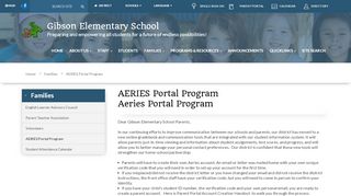 
                            6. Gibson Elementary School AERIES Portal Program