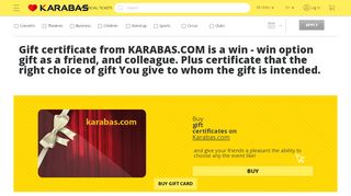 
                            7. Gift Card — buy tickets online at Karabas.com