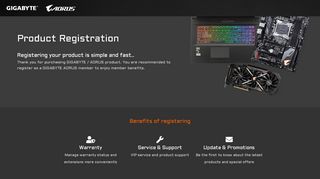 
                            2. GIGABYTE ∣ AORUS Product Registration