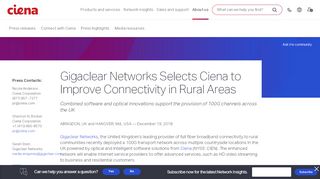 
                            9. Gigaclear Networks Selects Ciena to Improve Connectivity in ...