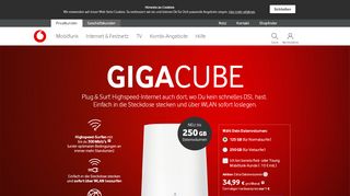 
                            9. GigaCube - Internet über LTE | Vodafone