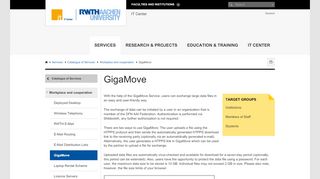
                            2. GigaMove - RWTH AACHEN UNIVERSITY IT Center - English
