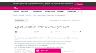 
                            8. Gigaset C610A IP - VoIP Telefonie geht nicht | Telekom ...